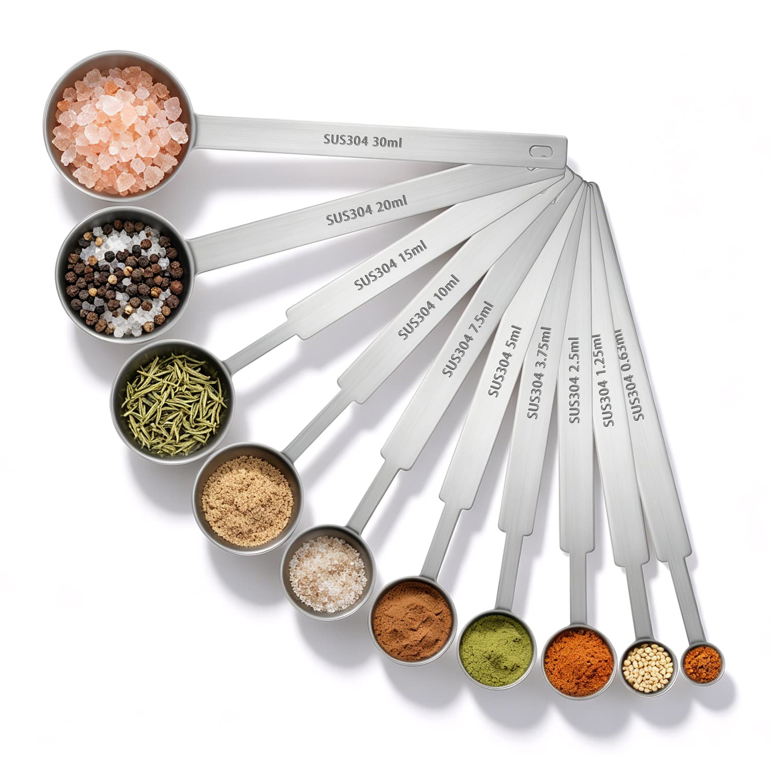 10 Piece Long Handle Measuring Scoops