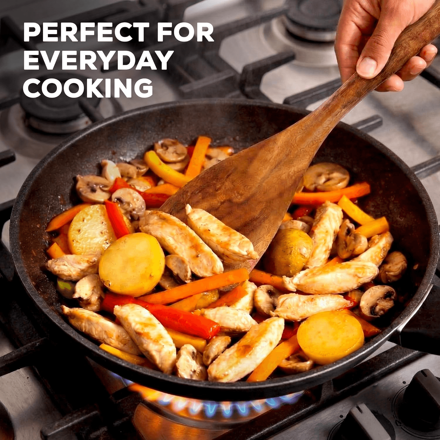 9 Piece Teak Wood Cooking Utensil Set view 6