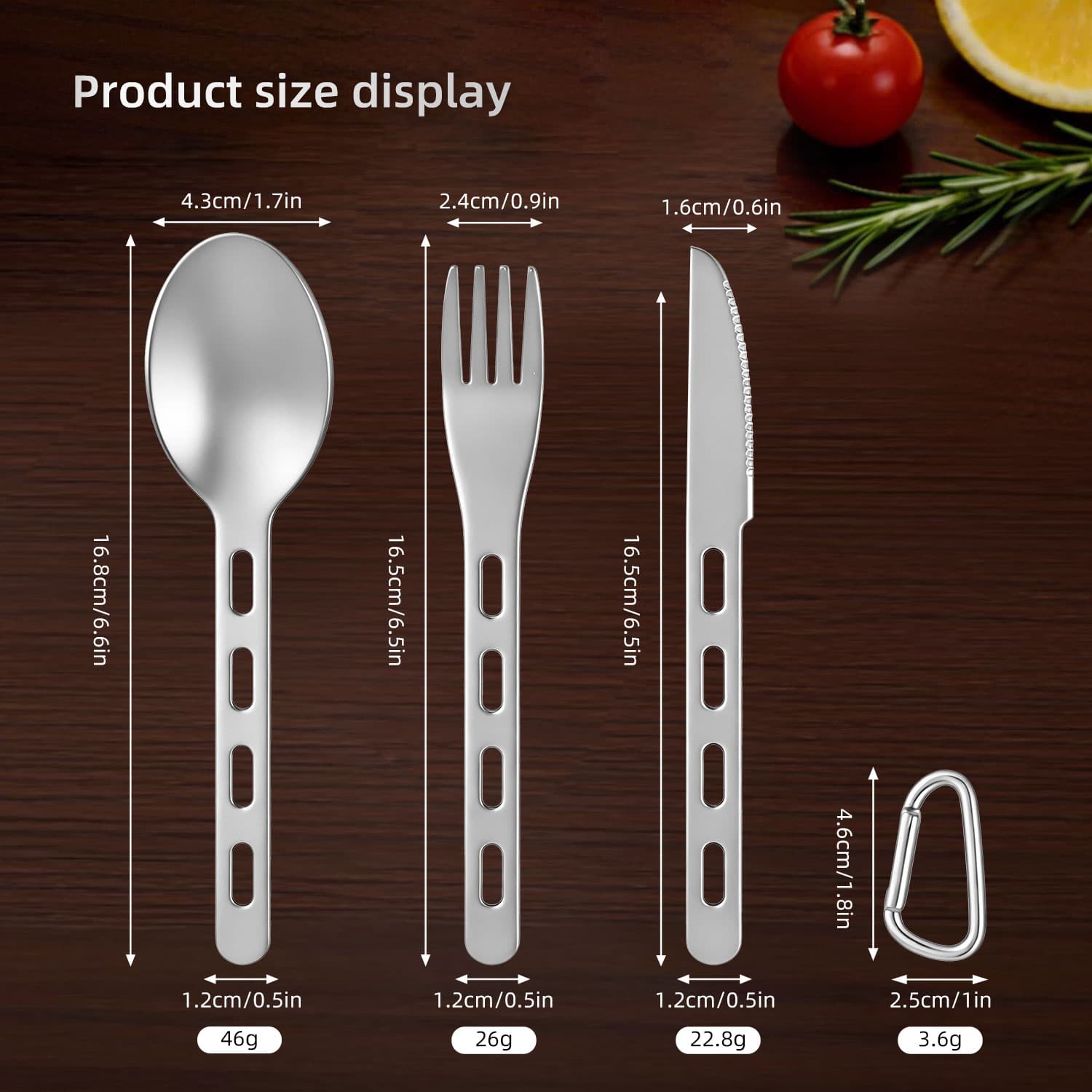 Outdoor 3 Piece Stainless Steel Cutlery Set view 2